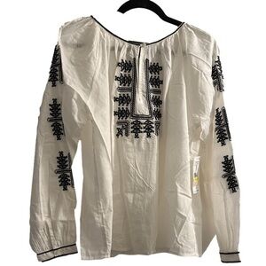 Karen Kane embroidered blouse